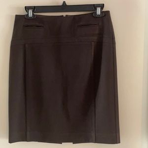 Express Chocolate Brown Pencil Skirt